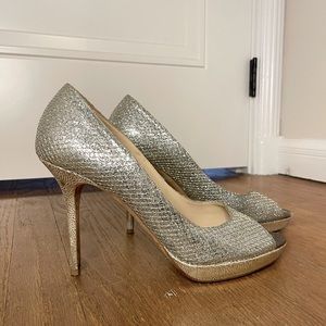 Jimmy Choo Luna 100 Peep Toe Pumps sz 40/US 10